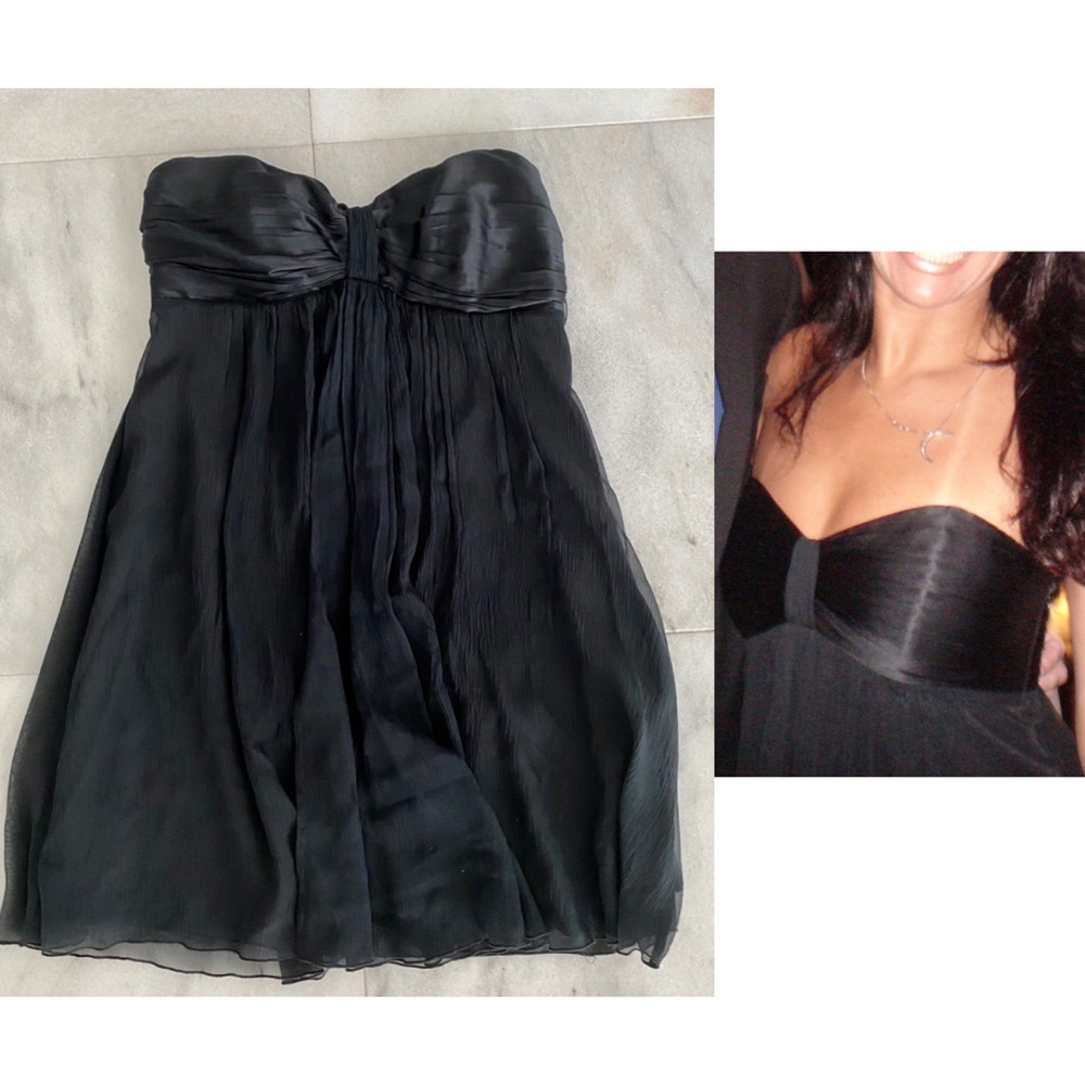 🚫 SOLD - EXPRESS BLACK STRAPLESS DRESS - Picture 2 of 12